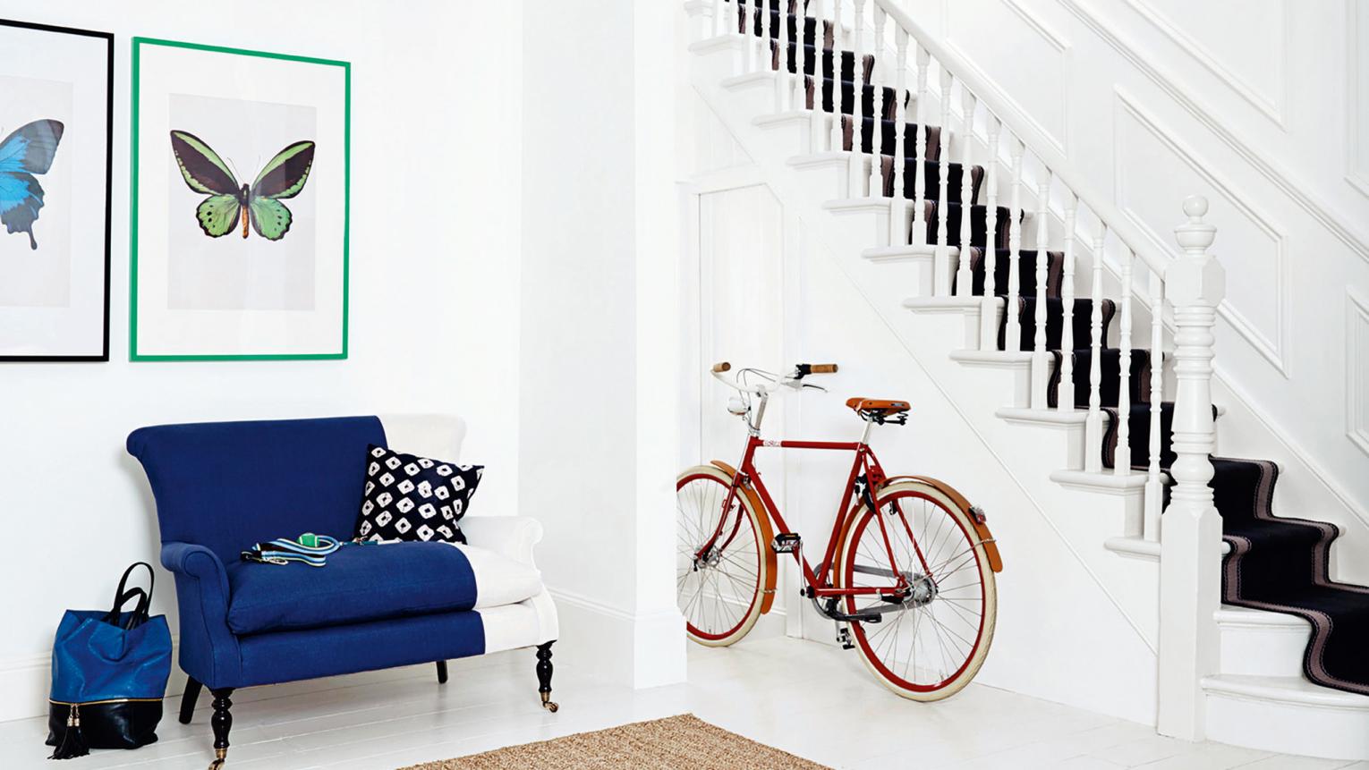 Use crisp colours to brighten dark halls Dulux