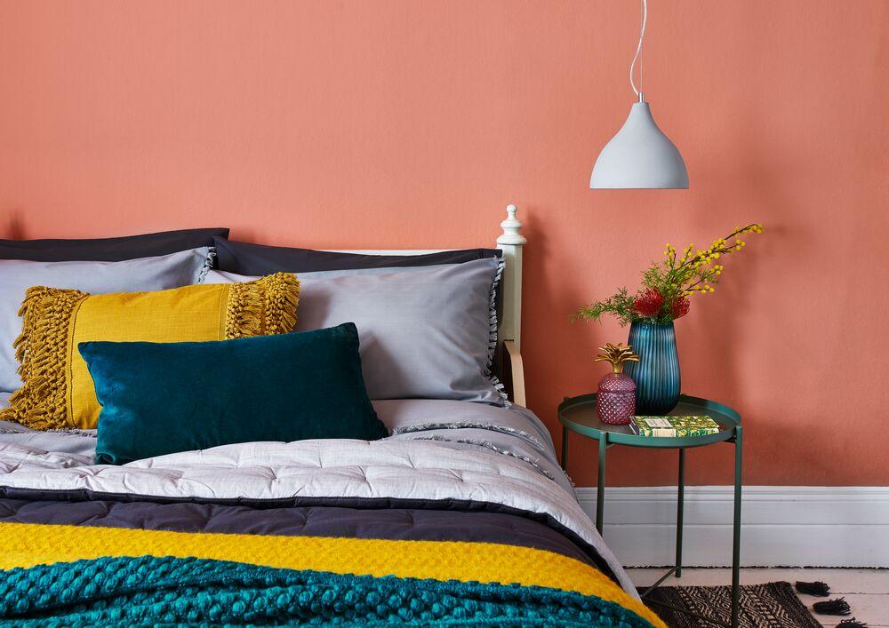 Nice teal and coral bedroom ideas Dr Dulux Big And Small Guest Bedroom Ideas